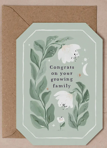 Growing Family New Baby Card
