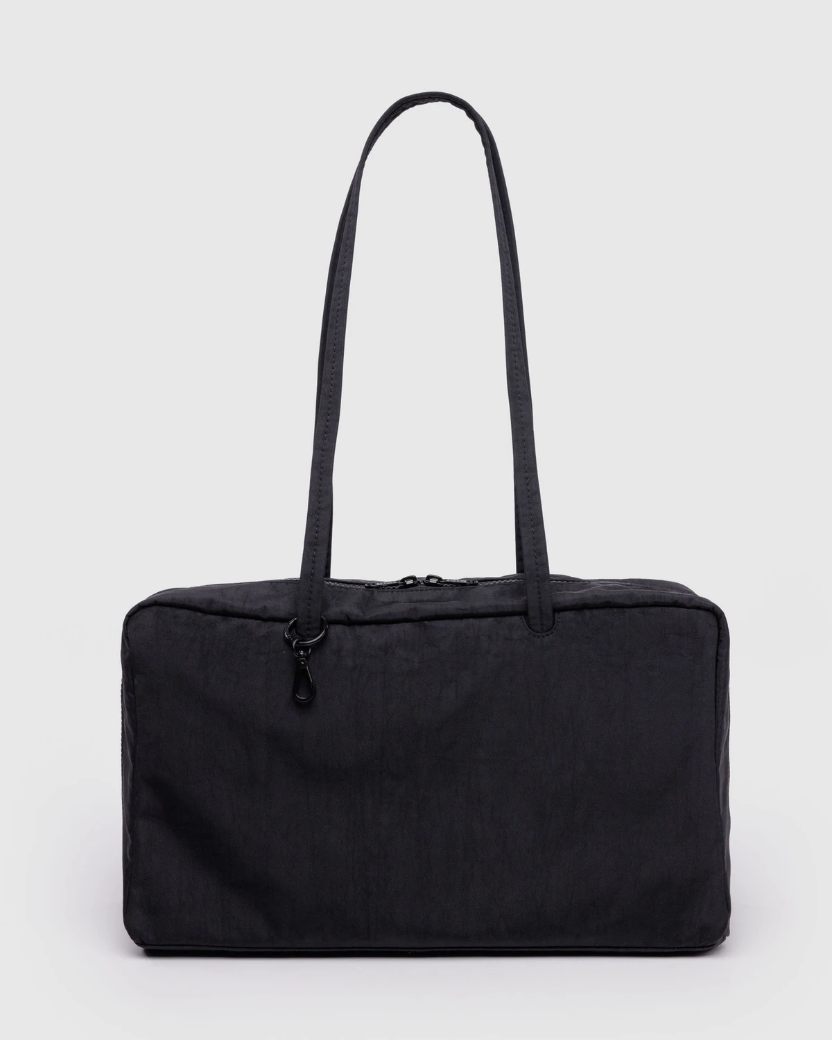 Medium Nylon Bowler Bag - Black