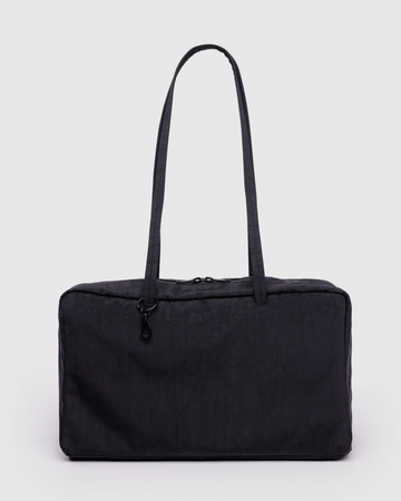 Medium Nylon Bowler Bag - Black