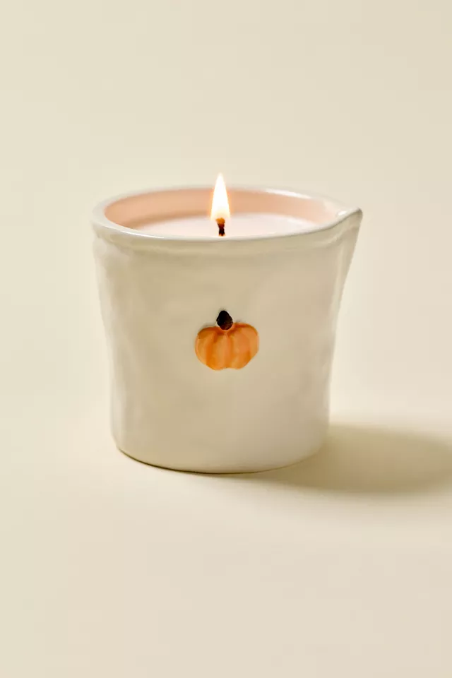 Bistro 8 oz White Ceramic Candle