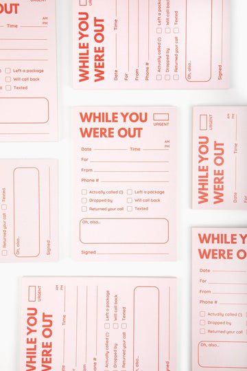 While You Were Out Notepad