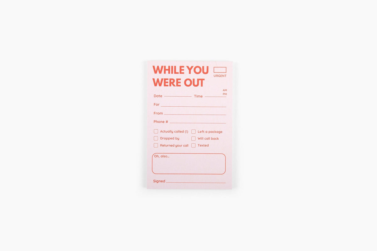 While You Were Out Notepad