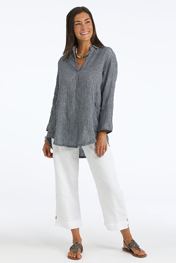 linen crop pant