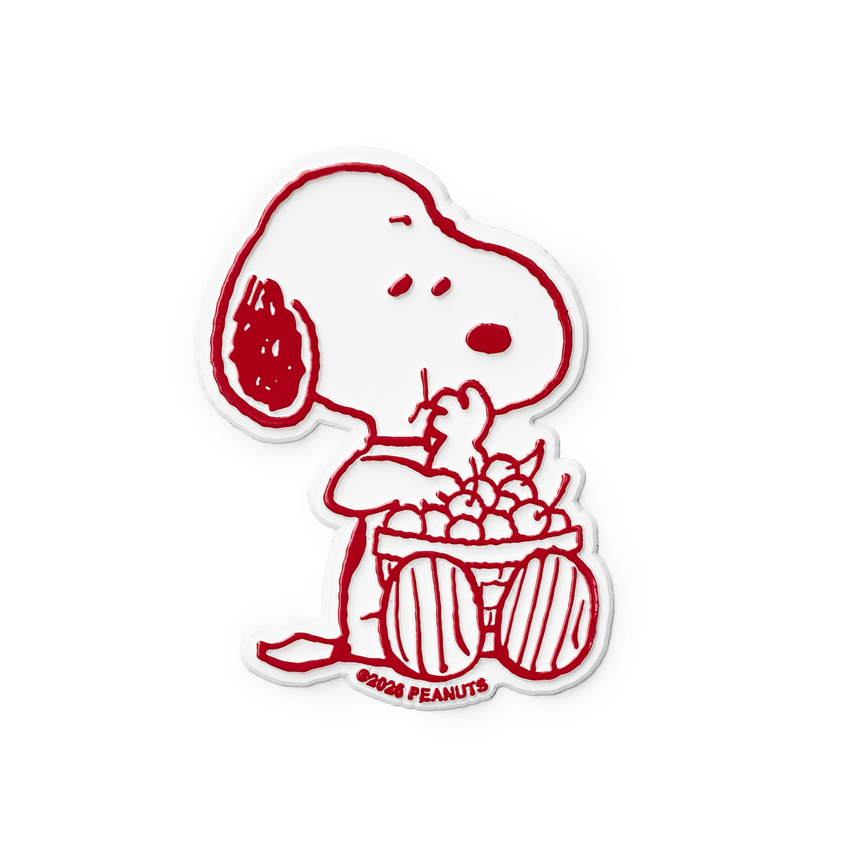 3P4 X Peanuts® - Snoopy Cherry Basket Magnet