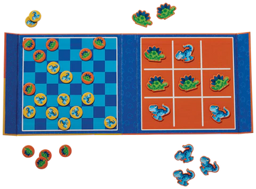 Magnetic Games Tic Tac Toe & Checkers Dino