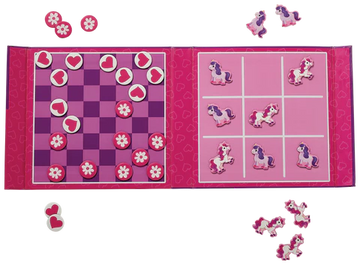 Magnetic Games Tic Tac Toe & Checkers Unicorn